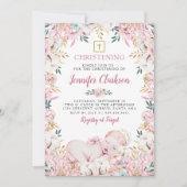 Newborn Floral Christening Kaart (Voorkant)