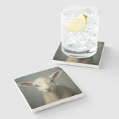 Newborn Lamb Stenen Onderzetter (Zijkant)