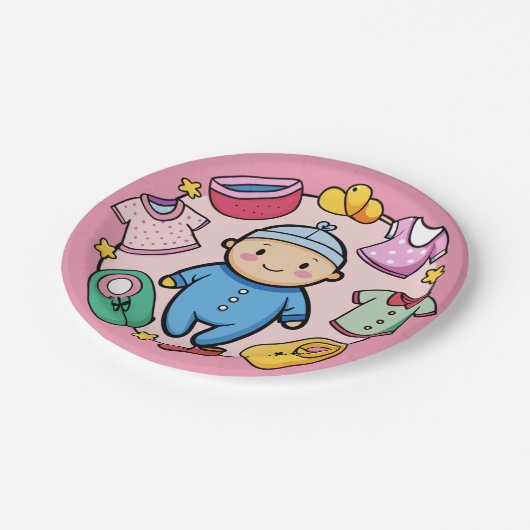 Newborn Party-Bord Papieren Bordje (Gekanteld)