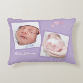 Newborn Photo Collage Throw Pillow Accent Kussen (Voorkant)