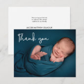 Newborn Photo Modern baby shower bedankt (Voorkant / Achterkant)
