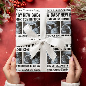 Newborn Times Newspaper Baby Photo Personalized Cadeaupapier