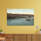 Newburgh, NY - uitzicht van de Hudson Canvas Afdruk (Insitu (Woonkamer))