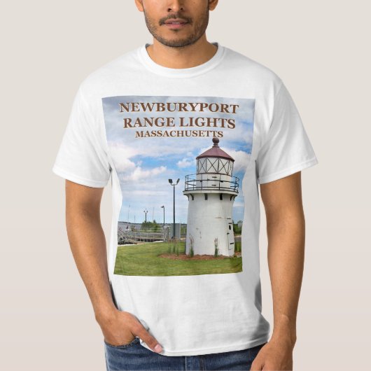 Newburyport Harbour Range Lights, Massaal. T-shirt (Voorkant)