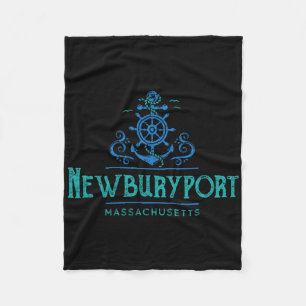 Newburyport Massachusetts Scheepsontwerp Fleece Deken