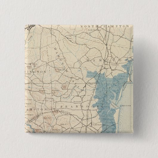 Newburyport, Massachusetts Vierkante Button 5,1 Cm (Voorkant)