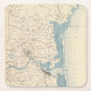 Newburyport, Massachusetts Vierkante Kartonnen Onderzetter