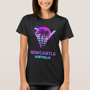 Newcastle Australia 80s Palm Tree Retro T-shirt
