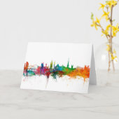 Newcastle England Skyline Kaart (Gele Bloem)