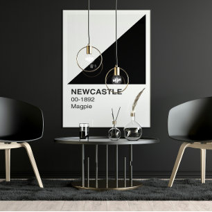 Newcastle Magpie - Witte grens Perfect Poster