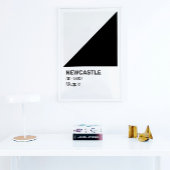 Newcastle Magpie - Witte grens Perfect Poster