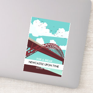 Newcastle upon Tyne bridge poster. Sticker