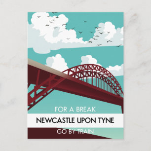 Newcastle upon Tyne-brugposter. Briefkaart