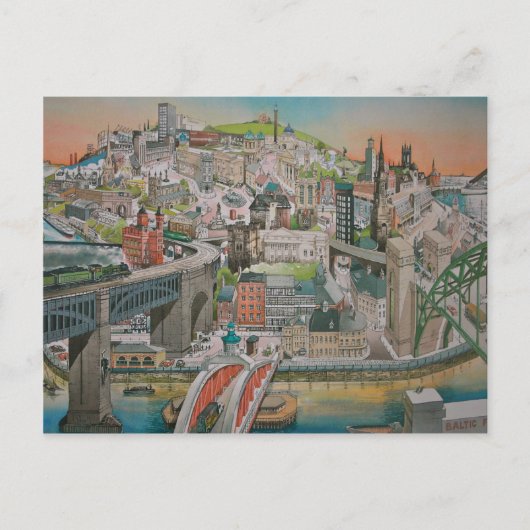 Newcastle upon Tyne through the Years Carte postal (Devant)