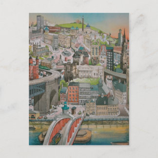 Newcastle upon Tyne through Years Post Card Briefkaart