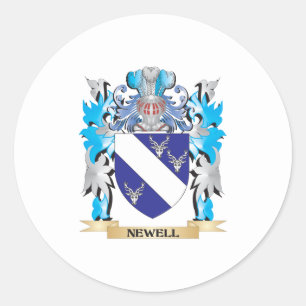 Newell Coat of Arms - Family Crest Ronde Sticker