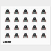 Newf Moeder Bot Vierkante Sticker (Vel)