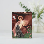 Newfie 2 - Zittende engel Briefkaart (Staand voorkant)