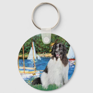 Newfie Landseer 3 - Sailboats Sleutelhanger