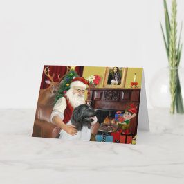 Newfie Landseer van de Kerstman Feestdagen Kaart