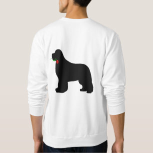 Newfie met roze sweatshirt
