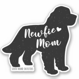 Newfie Mom, Terre-Neuve Autocollant en vinyle coup