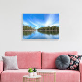 Newfound Lake - Clear Blue Day Canvas Afdruk (Insitu (Woonkamer))