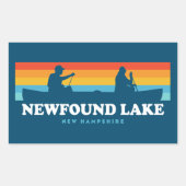 Newfound Lake New Hampshire Canoe Rechthoekige Sticker (Voorkant)