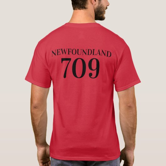 Newfoundland and labrabor T-shirt 709 (Achterkant)
