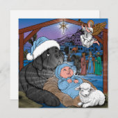 Newfoundland Baby Jesus Feestdagenkaart (Voorkant / Achterkant)
