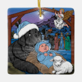 Newfoundland Baby Jesus Keramisch Ornament (Voorkant)