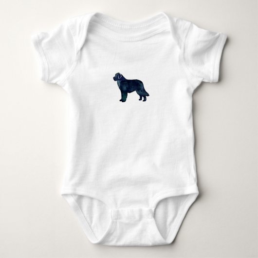 Newfoundland Black Waterverf Silhouette Romper (Voorkant)