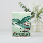 Newfoundland, Canada, Retro Travel Briefkaart (Staand voorkant)
