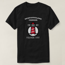 Newfoundland Canada richtte 1497 vuurtoren op T-shirt