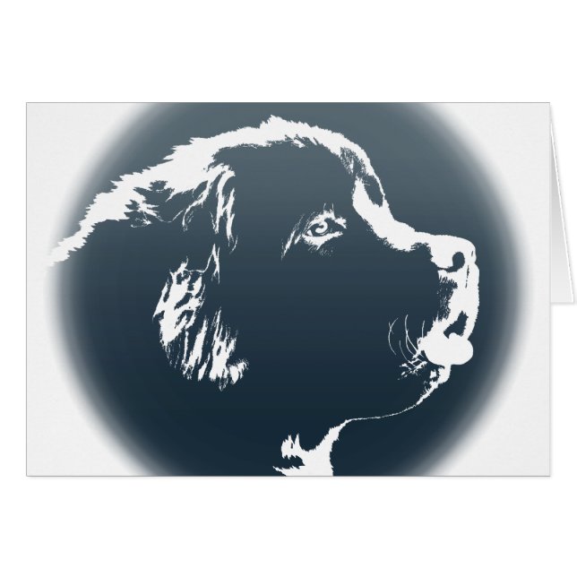 Newfoundland Card Custom Newfoundland Dog Card (Voorkant Horizontaal)