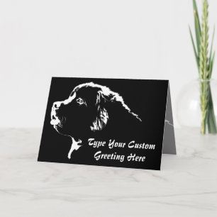 Newfoundland Card Custom Newfoundland Dog Card Kaart