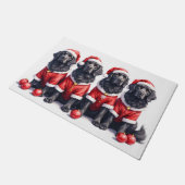 Newfoundland Christmas Dress Santa Hat Deurmat (Schuin)