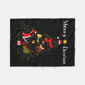 Newfoundland Christmas Tree Xmas Dog Lover Fleece Deken (Voorkant (Horizontaal))