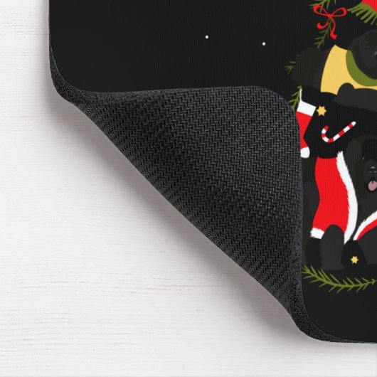 Newfoundland Christmas Tree Xmas Dog Lover Muismat (Hoek)