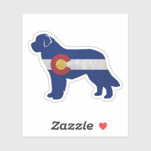 Newfoundland Colorado Flag Silhouette Sticker