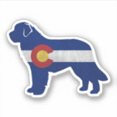 Newfoundland Colorado Flag Silhouette Sticker (Voorkant)