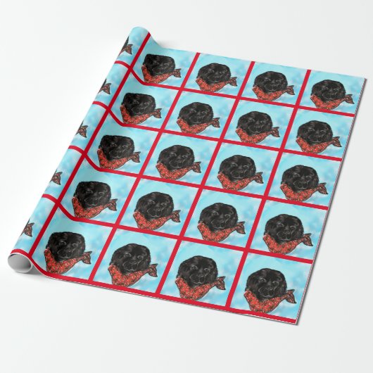Newfoundland Dog Cadeaupapier (Uitgerold)