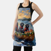 Newfoundland Dog Christmas Boat Holiday Schort (Insitu)