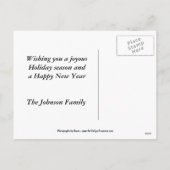 Newfoundland Dog Christmas Holiday Briefkaart (Achterkant)