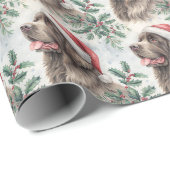Newfoundland Dog Christmas Wrapping Paper Cadeaupapier (Rol Hoek)