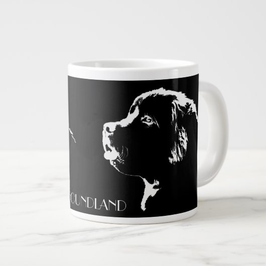 Newfoundland Dog Coffee Cups Hondenliefhebber Mokk Jumbo Mok (Voorkant rechts)
