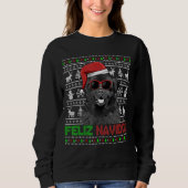 Newfoundland Dog Feliz Navidog Funny Kerstmis Trui (Voorkant)