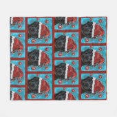 Newfoundland Dog Fleece Deken (Voorkant (Horizontaal))