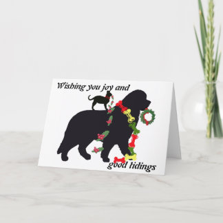 Newfoundland Dog Holiday Kaart