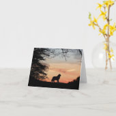 Newfoundland Dog Kaart (Gele Bloem)